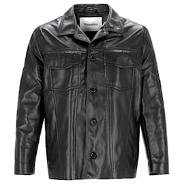 Nanushka-Nanushka Cody Jacket in Black Regenerated Leather -Black