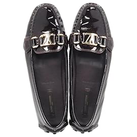 Louis Vuitton-Louis Vuitton Oxford Loafers in Brown Patent Leather -Brown,Red