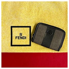 Fendi-Fendi Pequin Coin Case  Leather Coin Case in Good condition-Other