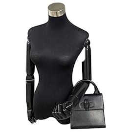 Prada-Prada Nappa Turnlock Handbag  Leather Handbag in Good condition-Other