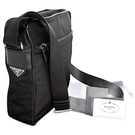 Prada-Prada Tessuto Messenger Crossbody Bag  Canvas Crossbody Bag in Excellent condition-Other