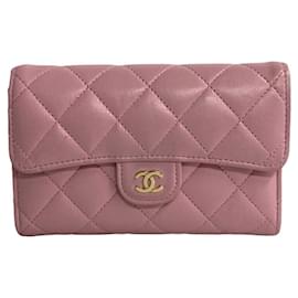 Chanel-Chanel CC Classic Bifold Flap Wallet  Leather Short Wallet in Good condition-Other