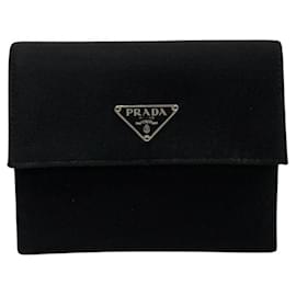 Prada-Prada Tessuto Trifold Wallet  Canvas Short Wallet in Great Condition-Other