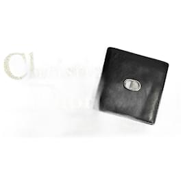 Dior-Dior CD Logo Bifold Wallet  Leather Short Wallet in Good condition-Other