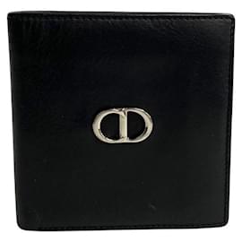 Dior-Dior CD Logo Bifold Wallet  Leather Short Wallet in Good condition-Other