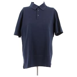 Hermès-HERMES  Polo shirts T.International L Cotton-Navy blue
