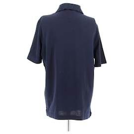 Hermès-HERMES  Polo shirts T.International L Cotton-Navy blue