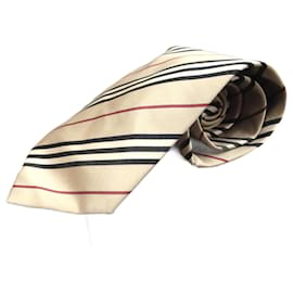 Gravata Burberry de seda bege Bege