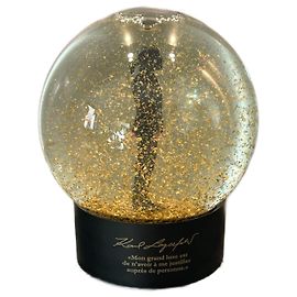 Karl Lagerfeld Schneekugel oder Sammler Schwarz Golden