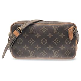 Louis Vuitton-Louis Vuitton Brown Monogram Pochette Marly Bandouliere-Castaño