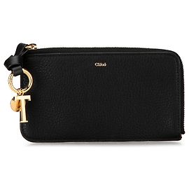 Chloé Black Leather Alphabet Wallet Black