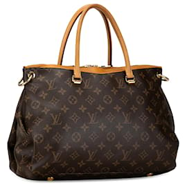 Louis Vuitton-Louis Vuitton Marrón Monogram Pallas MM-Castaño