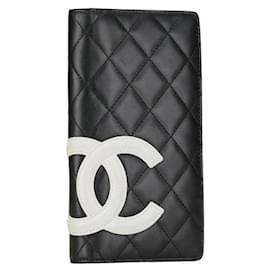 Chanel-Chanel Cambon Quilted Leather Bifold Wallet Leather Long Wallet in Good condition-Other