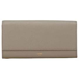 Céline-Celine Leather Flap Long Wallet Leather Long Wallet in Good condition-Other