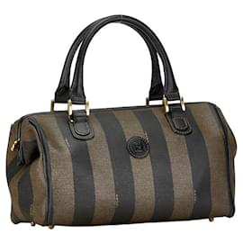 Fendi-Sac à main Fendi Pequin PVC 259022 en très bon état-Autre