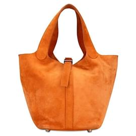 Hermès-Hermes Clemence Picotin 18 Leather Handbag in Good condition-Other