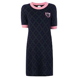 Chanel-New  Paris Edinburgh Argyle Cashmere Dress-Multiple colors