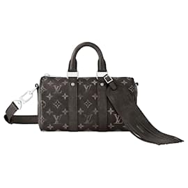 Louis Vuitton-LV Keepall 25 de cuero negro-Negro