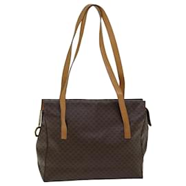Céline-CELINE Macadam Canvas Tote Bag PVC Brown Auth 74659-Brown