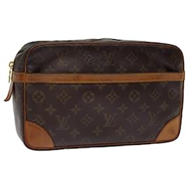 Louis Vuitton-Louis Vuitton Monogram Compiegne 28 Pochette M51845 Auth LV 76039-Monogramme