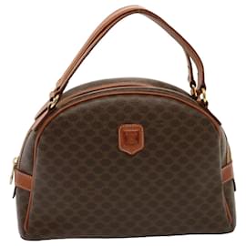 Céline-CELINE Macadam Canvas Hand Bag PVC Brown Auth 76084-Brown