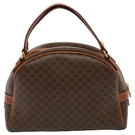 Céline-CELINE Sac à main en toile Macadam PVC Marron Auth 76084-Marron