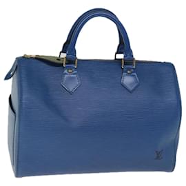 Louis Vuitton-Louis Vuitton Epi Speedy 30 Hand Bag Toledo Blue M43005 LV Auth 75948-Other