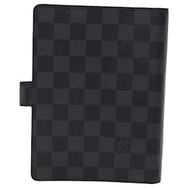 Louis Vuitton-LOUIS VUITTON Damier Graphite Agenda MM Day Planner Cover R20242 LV Auth 76213-Other