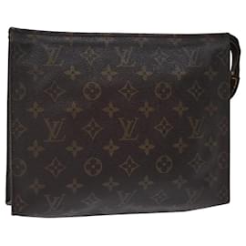 Louis Vuitton-Toilette Poche Monogram Louis Vuitton 26 Pochette M47542 Auth LV 76151-Monogramme