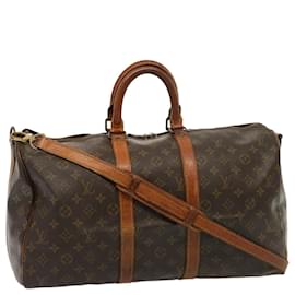 Louis Vuitton-Louis Vuitton Monogram Keepall Bandouliere 45 Boston Bag M41418 LV Auth 75488-Monogram