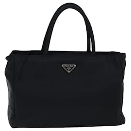 Prada-PRADA Hand Bag Nylon Black Auth 76714-Black