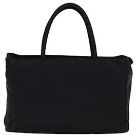 Prada-PRADA Hand Bag Nylon Black Auth 76714-Black