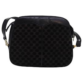 Céline-CELINE Triomphe Sac à bandoulière en toile Daim Noir Auth 76792-Noir