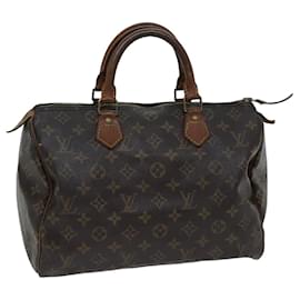 Louis Vuitton-Louis Vuitton Monogram Speedy 30 Bolsa de mão M41526 Autenticação de LV 75486-Monograma