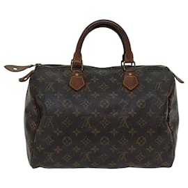 Louis Vuitton-Louis Vuitton Monogram Speedy 30 Bolso de mano M41526 LV Auth 75486-Monograma