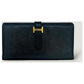 Hermès-Bearn wallet black-Black