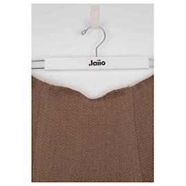 Prada-wrap wool skirt-Brown