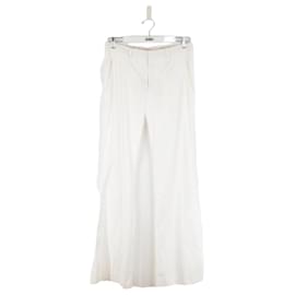 Miu Miu Calça reta em algodão Branco