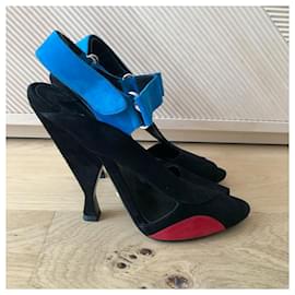 Prada-PRADA  Sandals T.eu 39.5 Suede-Black