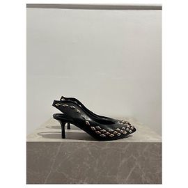 LOUIS VUITTON Heels T.EU 36.5 Leather Black