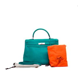 Hermès-HERMES  Handbags T.  leather-Blue