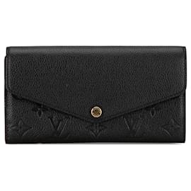 Louis Vuitton-Black Louis Vuitton Monogram Empreinte Sarah Wallet-Noir