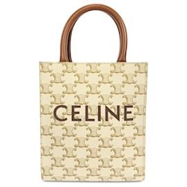 Céline-Sac cabas vertical Mini Triomphe Crème Celine-Écru