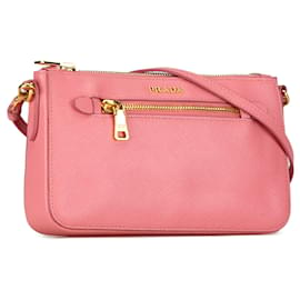 Prada-Pink Prada Saffiano Crossbody Bag-Pink