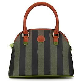 Fendi-Cartable dôme marron Fendi Pequin-Marron