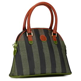 Fendi-Brown Fendi Pequin Dome Satchel-Brown