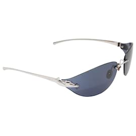 Cartier-Silver-Tone Cartier Panthere Rimless Sunglasses-Silvery