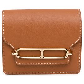 Brown Hermès Evercolor Roulis Slim Wallet Brown