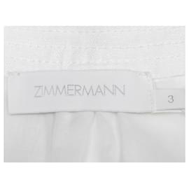 Zimmermann-White & Multicolor Zimmermann Embroidered Linen Dress Size 3-White
