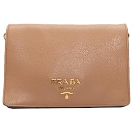 Prada-Beige Prada Leather Crossbody Bag-Beige